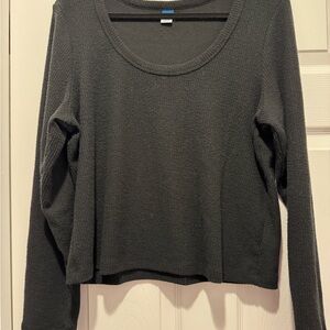 Old Navy Black Knit Crop Top